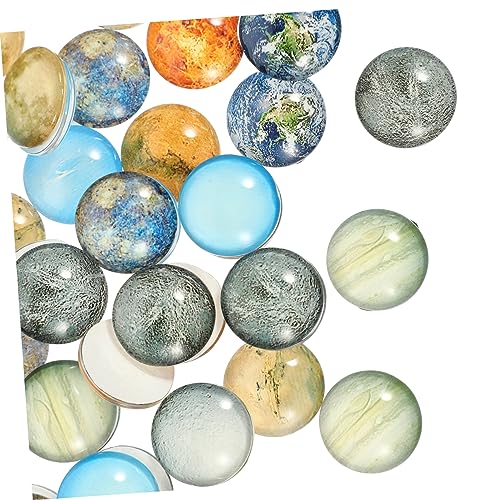 TEMPNAP Leuchtende Glas Cabochons DIY Edelstein Patches Für Schmuck Und Bastelprojekte Planet Design Ideales Material Für Kreative Bastelarbeiten von TEMPNAP