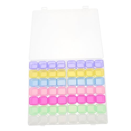 TEMPNAP Nagel Organizer Box Für Maniküre Fächer Aufbewahrungsbox Für Nagelzubehör Multi Grid Charms Container Bunten Farben Für Nagelkunst Und Schmucklagerung von TEMPNAP