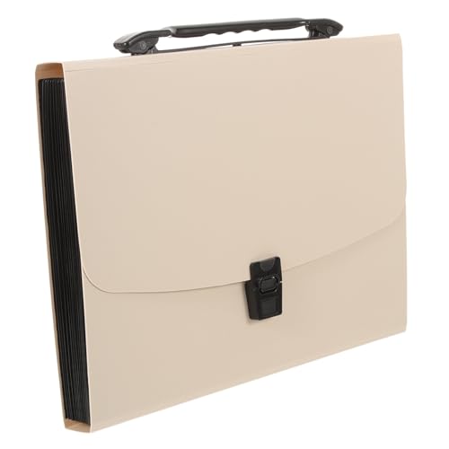 TEMPNAP Tragbare Orgel tasche Brief Schreibtisch-Organizer Büro Magazin Organisator aus Papier Post ordner dokumentenmappe gestängetasche Quittungsorganisator Papier-Organizer-Halter Beige von TEMPNAP