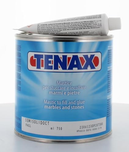 TENAX Semiisolid-Kitt aus Stroh, 750 ml, Halbfeste Paste zum Verkleben, Verfugen von Marmor, Stein, Hellgelb von TENAX