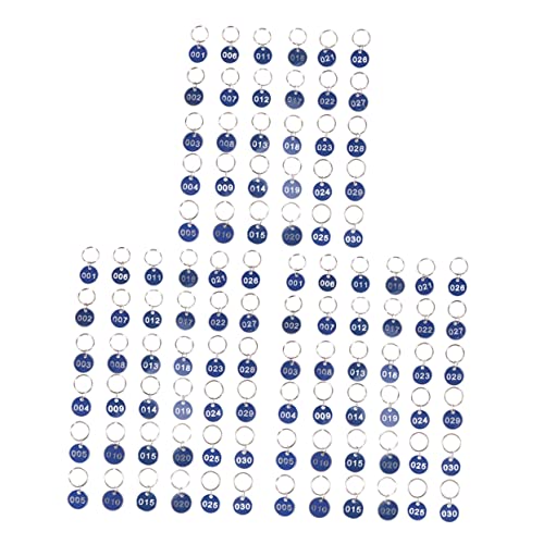 TENDYCOCO 1 Satz Etiketten Für Schlüsselanhänger Nummernschild Für Das Schließfach Nummernschilder Aus Stahl Wohnheimschlüssel-tags Runde Kraftetiketten Kennzeichen Korb-tags Id-nummern-tags von TENDYCOCO