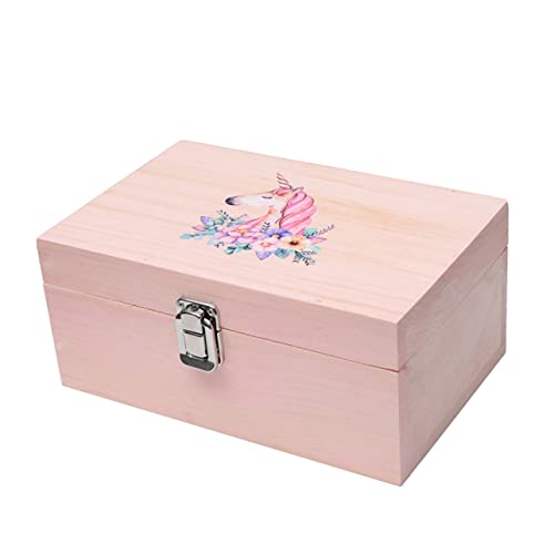 TENDYCOCO 1 Stück Box Artikel Haushalt Schmucketui Kreative Schmuckschatullen Kleinigkeiten Organizer Desktop Organizer Kiefernholz Rosa von TENDYCOCO