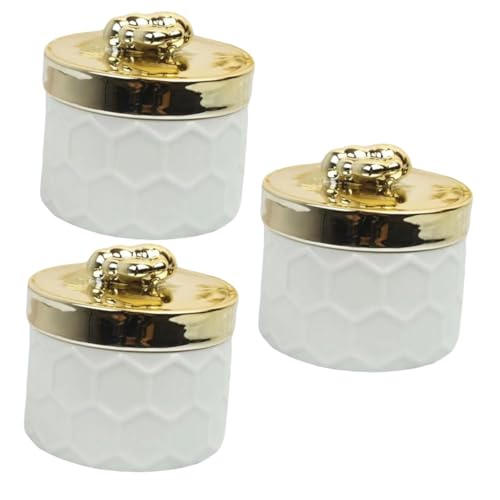 TENDYCOCO 3 Teilige Box Ring Schmuckschatulle Schmuck Süßigkeiten Behälter Schmuck Organizer Schmuck Organizer Snack Servierplatte Porzellan Ringschale von TENDYCOCO