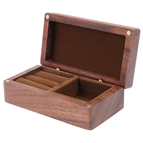 TENDYCOCO Box Aus Holz Schmuckschatulle Halsketten Desktop Schmuckschrank Tragbarer Schmuckhalter Vintage Schmuck Vielseitige Make Up Hüllen Kleiner Make Up von TENDYCOCO