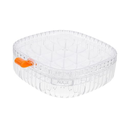 TENDYCOCO Transparente Schmuckschatulle Schmuckvitrine Ohrstecker Organizer Schmuckperlen Aufbewahrungsorganisator Ringschmuck Halsketten Erinnerungsstücke Vitrinen Ring Halskette von TENDYCOCO