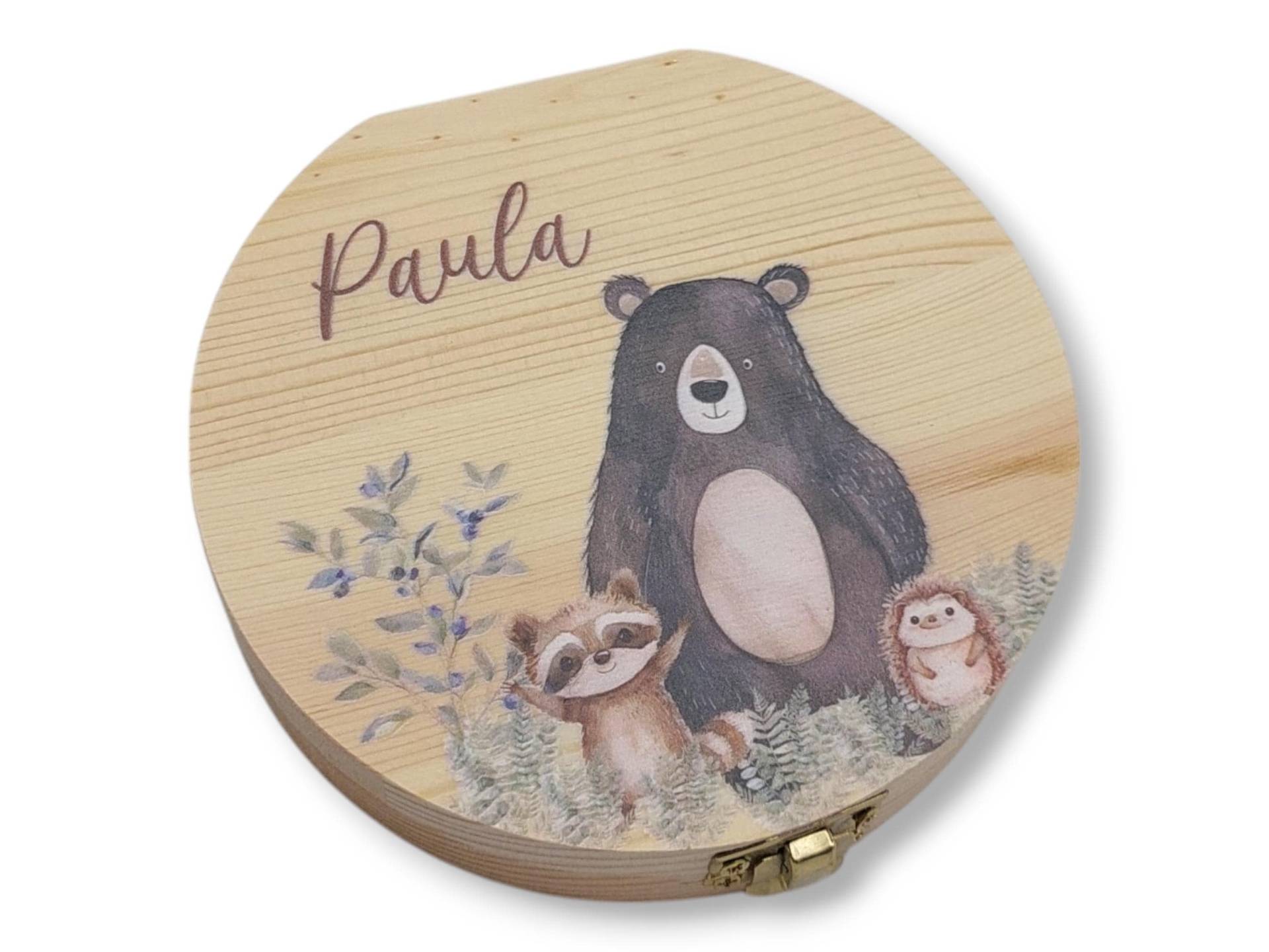 Milchzahndose Personalisiert "Bär"/Aus Holz, Personalisierte Zahndose, Kinder Geschenk Für von TENII