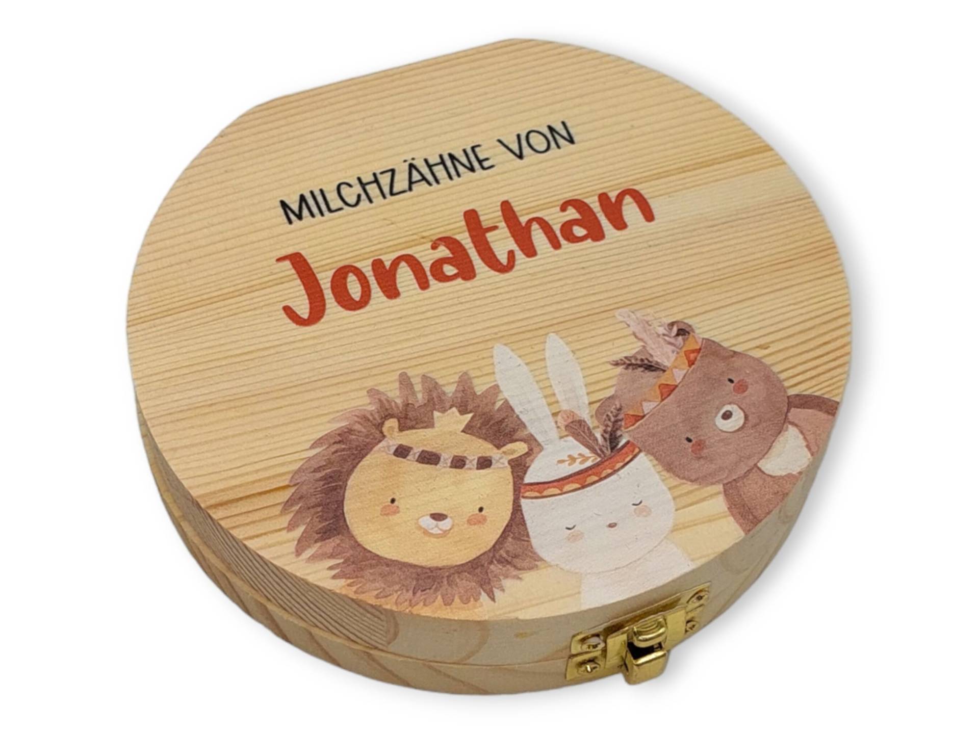 Milchzahndose Personalisiert "Boho Tiere"/Milchzahnbox Aus Holz von TENII