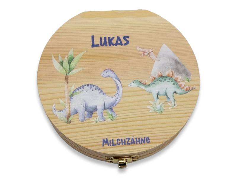 Milchzahndose Personalisiert "Dino"/Milchzahnbox Aus Holz von TENII