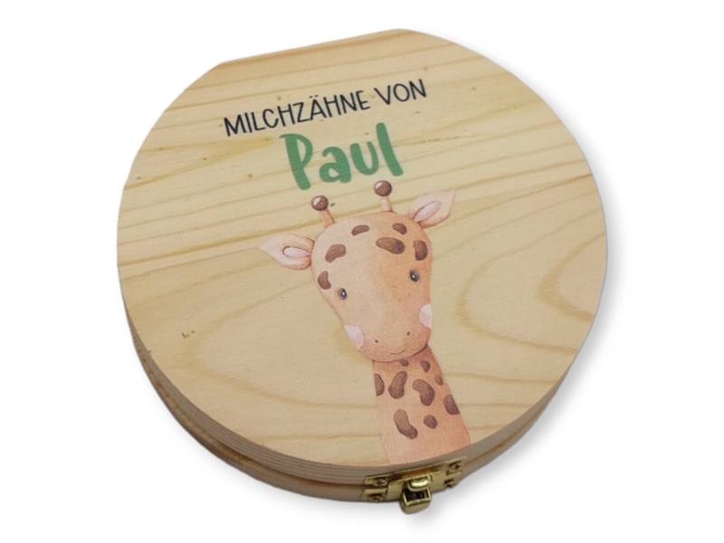 Milchzahndose Personalisiert "Giraffe"/Milchzahnbox Aus Holz von TENII