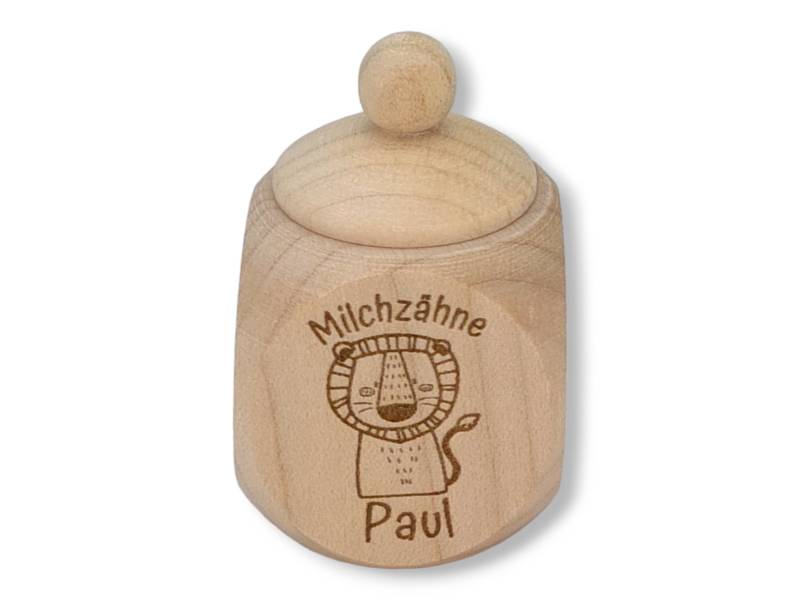 Milchzahndose Personalisiert "Löwe"/Milchzahnbox Aus Holz von TENII