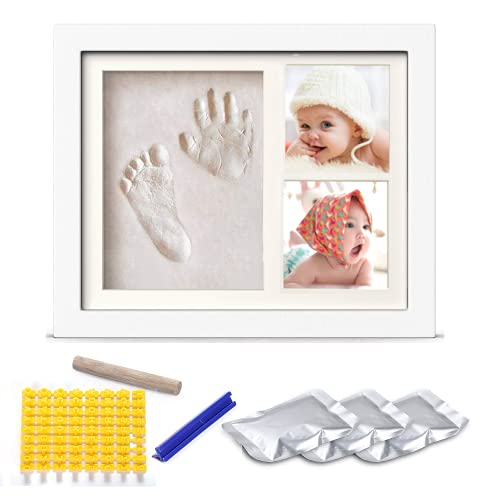 TENQUAN Baby Handabdruck und Fußabdruck Set, Gipsabdruck Baby Hand und Fuß,Hand und Fußabdruck Set Baby Geschenk Geburt für Geburtsgeschenk Junge,Baby Mädchen Geschenke,Neugeborenes,Babyparty von TENQUAN