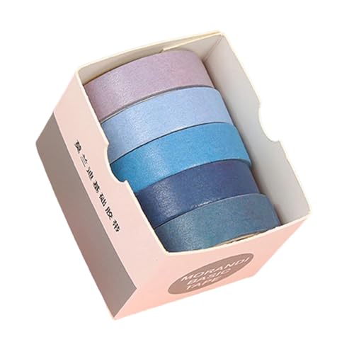 Dekoratives Klebeband, 10 mm x 2 m, für Scrapbooking, Fotoalbum, Tagebuch, Notizbuch, wasserabweisend, ästhetisches Papierband, Scrapbooking, 5 Rollen Dekoratives Klebeband, 10 mm x 2 m, für Scrapbooking, Fotoalbum, Tagebuch, Notizbuch, wasserabweisend, ästhetisches Papierband, Scrapbooking, 5 Rollen von TENYELE