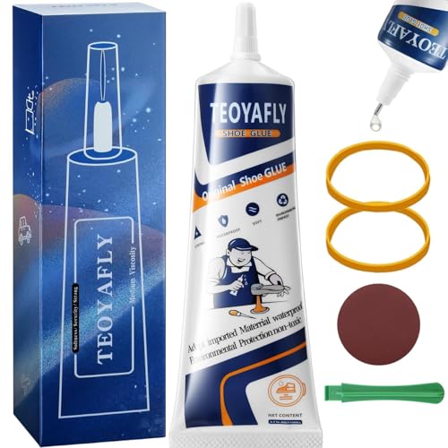 110g Schuhkleber Extra Stark Wasserfest Shoe Glue Sekundenkleber,Langsam Trocknender Transparenter Schuhsohlen Kleber,Professioneller Schuh Kleber Zum Reparieren Von Getragenen Schuhen,Stiefeln,Leder… von TEOYAFLY