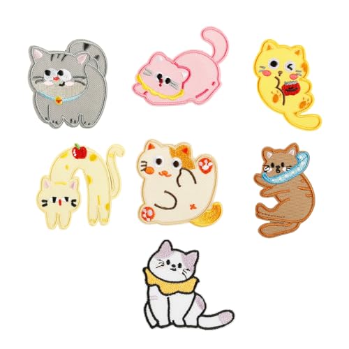 7 Stück Cartoon Tier bestickte Patches Katzen zum Aufbügeln auf Kleidung Kätzchen Nähen für Kleidung Tasche Katzen Nähen Aufbügeln Kätzchen Stickerei für Kleidung 7 Stück Cartoon Tier bestickte Patches Katzen zum Aufbügeln auf Kleidung Kätzchen Nähen für Kleidung Tasche Katzen Nähen Aufbügeln Kätzchen Stickerei für Kleidung von TERNCOEW