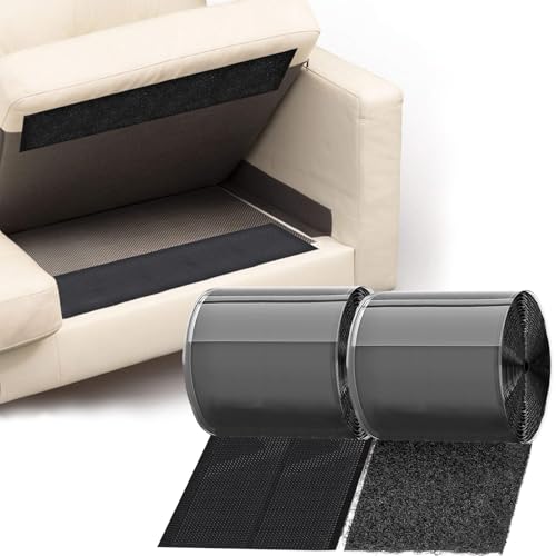 TEUVO 11cm X 6m Schwerlast Klettband Selbstklebend Extra Stark Breit für Stoff Couch Kissen Klettverschluss Selbstklebend Klettband zum Nähen Klettmatte Topper Befestigung Anwendungen um Haus Büro von TEUVO