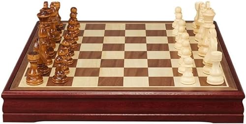 Schachbrett-Set, magnetisches Schachspiel, Brettspiele, Holzschachspiel, klassisches Holzschachspiel, Holzschachbrett und Holzfiguren für Erwachsene, Anfänger und Kinder ab 4 Jahren von TEWTX7