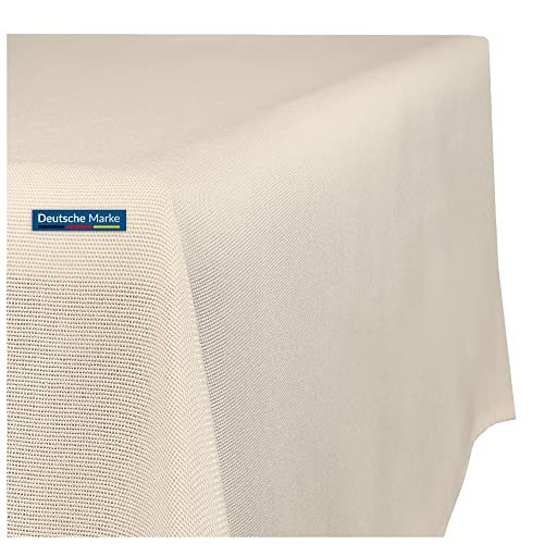 TEXMAXX® Tischdecke abwaschbar eckig - 100 x 100 cm in Sand/Maßgefertigte Tischdecke Leinenoptik/Tischdecke wasserabweisend mit Lotuseffekt/Weihnachtstischdecke Leinen von TEXMAXX