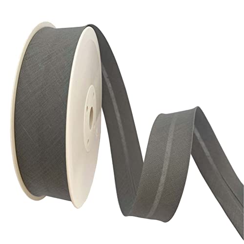 TEXTEX = 40 mm Breites Schrägband. 50% Baumwolle und 50% Polyester. Stück von 10m - (Dunkelgrau) von TEXTEX