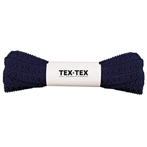 TEXTEX= Rayon-Berguilla Rhombus Gallon zur Dekoration und Personalisierung von 12 mm breiten Textilbekleidung. Stücke von 10 Metern - (Navy Blau) von TEXTEX