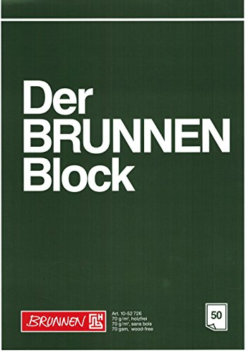 Briefblock/Schreibblock "Der Brunnen Block" 50 Blatt/unliniert - Din A4 (21,0 x 29,7 cm) von TEXTIMO