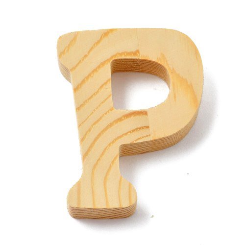 Holzbuchstabe/Buchstabe "P" (Natur / 8 cm) von TEXTIMO