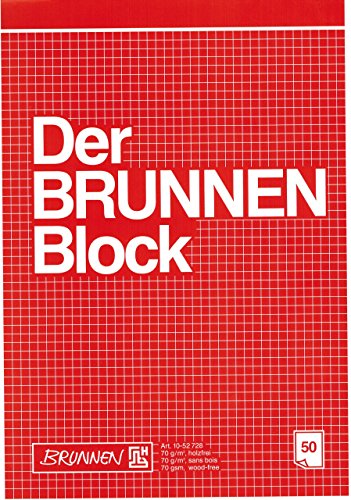 Rechenblock "Der Brunnen Block" 50 Blatt/kariert - Din A4 von TEXTIMO