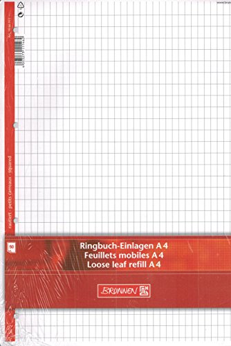 Ringbuch-Einlagen/Papier "BRUNNEN" 50 Blatt - rautiert - A4 (21,0 x 29,7 cm) von TEXTIMO