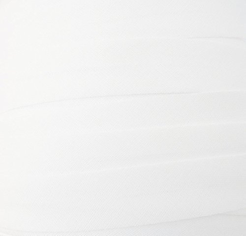 Schrägband / Textilband - Blende "Weiß" 50 mm / Baumwolle (50 Meter) von TEXTIMO