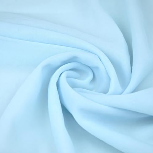 Textrend Chiffon Stoff Meterware - 100% Polyester - Antiallergisches Material - Stoff zum Nähen von Kleidungsstücken Schleiern und Dekorationen - Textilien 1x1.6m (Azurblau) von TEXTREND