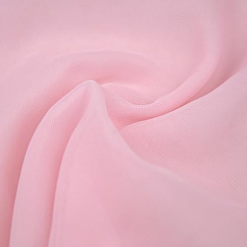 Textrend Chiffon Stoff Meterware - 100% Polyester - Antiallergisches Material - Stoff zum Nähen von Kleidungsstücken Schleiern und Dekorationen - Textilien 1x1.6m (Rosa) von TEXTREND