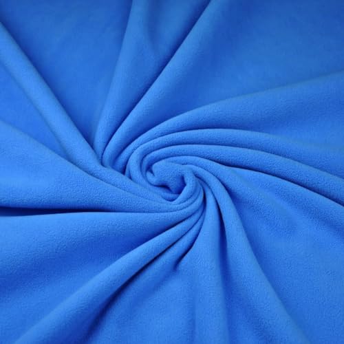 Textrend - FleeceStoff - Polarstoff - Antibakteriell - Textilien 1x1.5m - Meterware - Verschiedene Farben - Schneidern (Blau) von TEXTREND