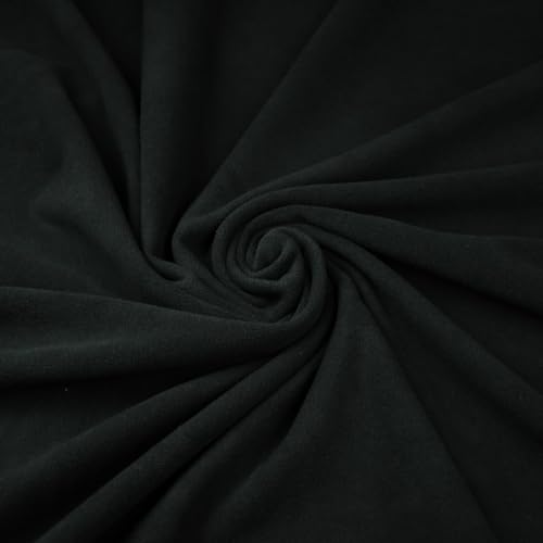 Textrend - FleeceStoff - Polarstoff - Antibakteriell - Textilien 1x1.5m - Meterware - Verschiedene Farben - Schneidern (Schwarz) von TEXTREND