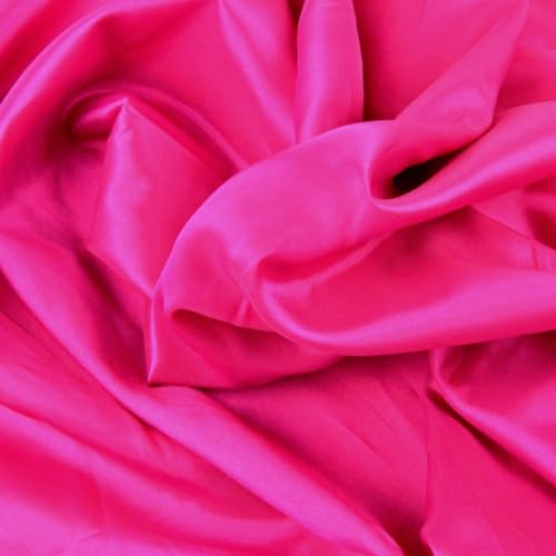 Textrend Futterstoff Meterware - 100% Acetat - Knitterfreies Material - Vielseitiger Dekorationsstoff - Material der Kleidung - Textilien 1x1.4m - Stoff zum Nähen (Fuchsia) von TEXTREND