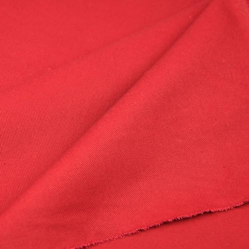 Textrend Jeansstoff Meterware - Haltbares Material - 100% Baumwolle - Kleidung - Heimtextilien - Stoffe Meterware - Textilien 1x1.6m (Rot) von TEXTREND