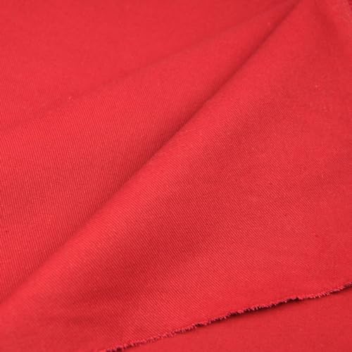 Textrend Jeansstoff Meterware - Haltbares Material - 100% Baumwolle - Kleidung - Heimtextilien - Stoffe Meterware - Textilien 1x1.5m (Rot) von TEXTREND