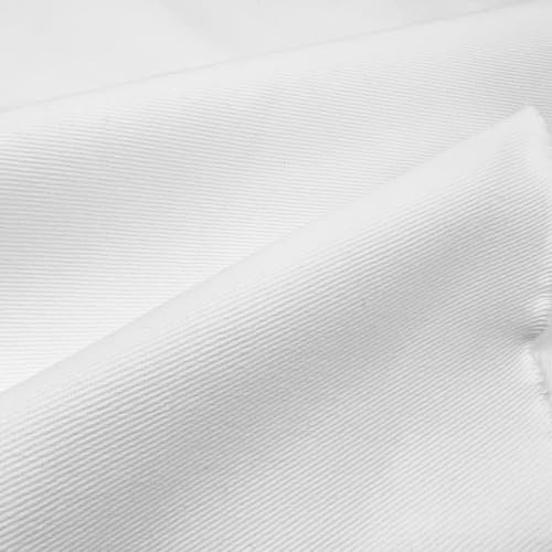 Textrend Jeansstoff Meterware - Haltbares Material - 100% Baumwolle - Kleidung - Heimtextilien - Stoffe Meterware - Textilien 1x1.6m (Weiß) von TEXTREND
