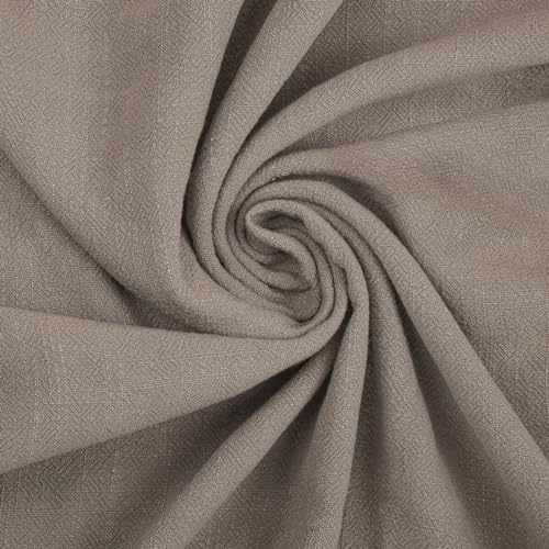 Textrend Leinen mit Viskose - Stoff zum Nähen - Textilien - Stoffe Meterware - Textilien 1x1.35m (Dunkelbeige) von TEXTREND