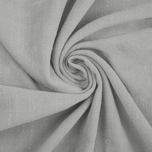 Textrend Leinen mit Viskose - Stoff zum Nähen - Textilien - Stoffe Meterware - Textilien 1x1.35m (Hellgrau) von TEXTREND
