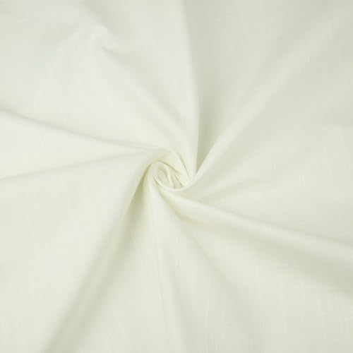 Textrend Leinenstoff für Vorhänge - Stoff zum Nähen - 100% Leinen - Stoffe Meterware - Verschiedene Größen, Gewichte und Farben - 240g/m2 (Creme) von TEXTREND