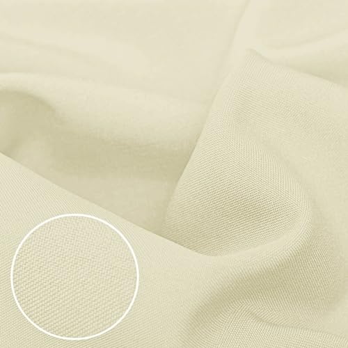 Textrend - Panama-Stretch-Stoff als Meterware - Polyester Stoff in zwei Farben - Textilien 1x1.50m - Stoffe Meterware (Ecru) von TEXTREND