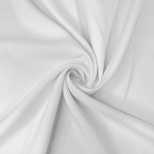 Textrend - Panama-Stretch-Stoff als Meterware - Polyester Stoff in zwei Farben - Textilien 1x1.50m - Stoffe Meterware (Weiß) von TEXTREND