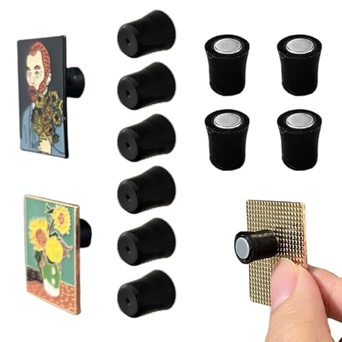 TEYOUYI 12 Stück magnetische Stecknadeln für Emaille-Pins, konvertieren Emaille-Pins in Kühlschrankmagnete. Legen Sie Ihre Pins auf den Kühlschrank für saisonale Dekoration, Pin-Geschenke, schwarz, von TEYOUYI