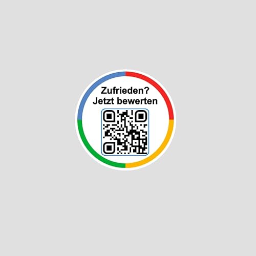 Social Media Aufkleber 40St mit QR Code Link für Firmen Unternehmen Marken Sticker personalisiert für Auto Bus Schaufenster Theke Marketing Werbung (Google Bewertung, 5cm 40Stück) von TF Skins