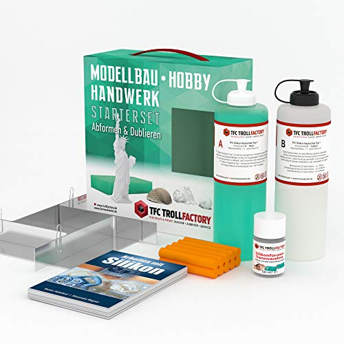 TFC Troll Factory DIY Silikonformen Starterset | Set zum Selber Herstellen von Silikonformen für Gips, Beton, Kerzen und Mehr | Silikon-Kautschuk, Abformmasse, inklusive Anleitungsbuch TFC Troll Factory DIY Silikonformen Starterset | Set zum Selber Herstellen von Silikonformen für Gips, Beton, Kerzen und Mehr | Silikon-Kautschuk, Abformmasse, inklusive Anleitungsbuch von TFC Troll Factory