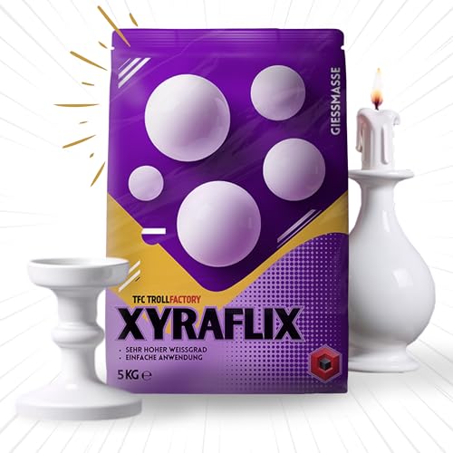 TFC Xyraflix Gießmasse weiß 3:1 – 1 kg - Premium Gips für Kunst, Handwerk & Modellbau – Ideal für detailreiche Abgüsse – Made in Germany von TFC Troll Factory