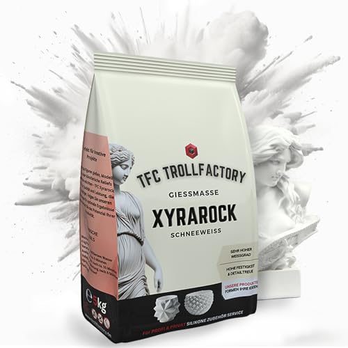 TFC Xyrarock Gießpulver 10 KG - Hochweiß & Detailgenau I Gips für Figuren, Modelle und Kunstobjekte - Perfekt für Silikonformen von TFC Troll Factory