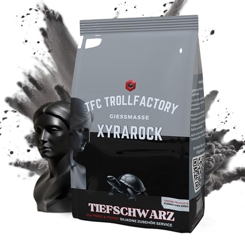 TFC Xyrarock Gießpulver 25 KG - Tiefschwarz & Detailgenau I Gips für Figuren, Modelle und Kunstobjekte - Perfekt für Silikonformen von TFC Troll Factory