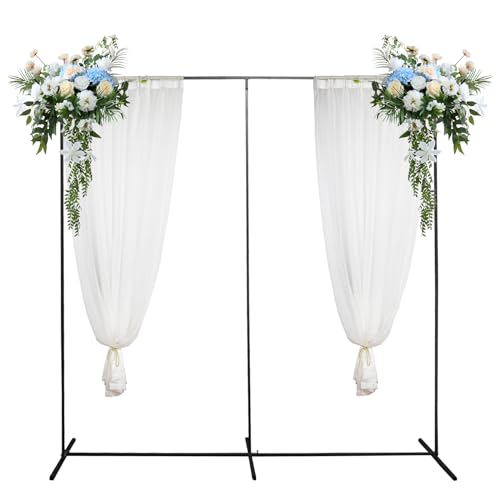 TFIANYNI 2.4x2.4M Eisen Hochzeitsbogen Schwarz Ballonbogen Gestell Quadrat, Indoor/Outdoor, Wiederverwendung, Für Hochzeit, Party von TFIANYNI