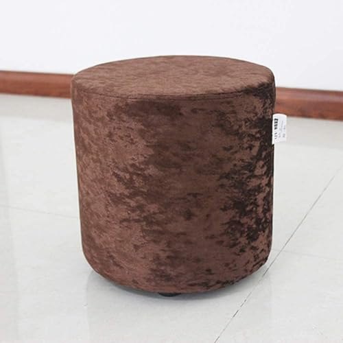 TFYSFSHN Fußhocker, Fußstütze, Pouf, Polsterhocker, Pannesamt, Frisiertisch, Sofabank, zusätzlicher Sitzplatz, Einzelhocker, schwarz, 30 x 30 x 30 cm (Braun, 30 x 30 x 30 cm (12 x 12 x 12)) von TFYSFSHN