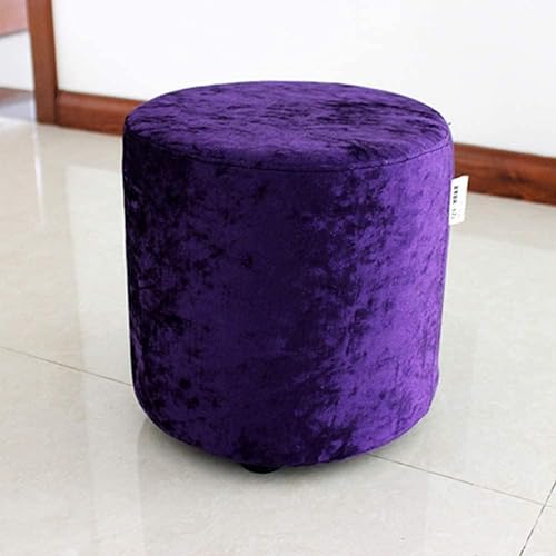 TFYSFSHN Fußhocker, Fußstütze, Pouf, Rest, Pannesamt, Frisiertisch, Sofabank, zusätzlicher Sitz, Einzelhocker, schwarz, 30 x 30 x 30 cm (30 x 30 x 30 cm (12 x 12 x 12)) von TFYSFSHN